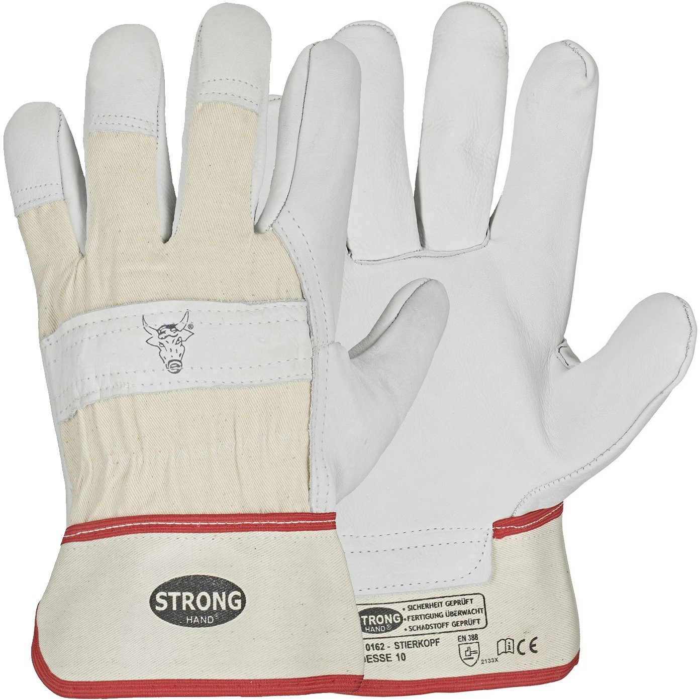 stierkopf-0162 Stronghand 0162 bull head cowhide protective gloves