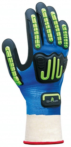 SHOWA 377-IP Nitrile Shock Protection Gloves