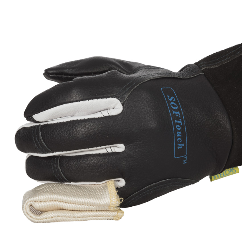 Weldas 10-1099 WIG Finger hergestellt aus Silica Gewebe, mit Klettverschluss