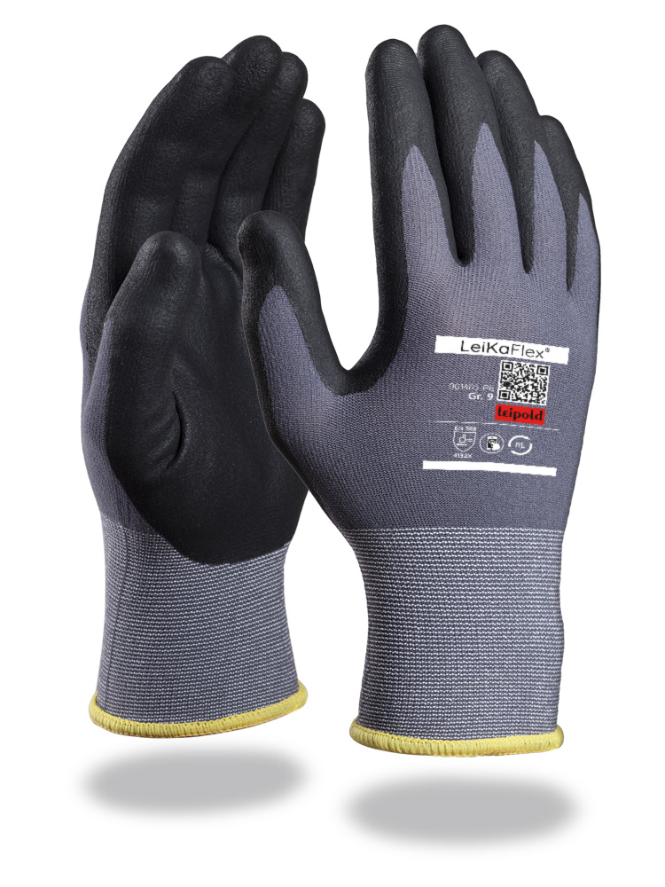 LeiKaFlex 1465-RE fine-knit glove with nitrile coating