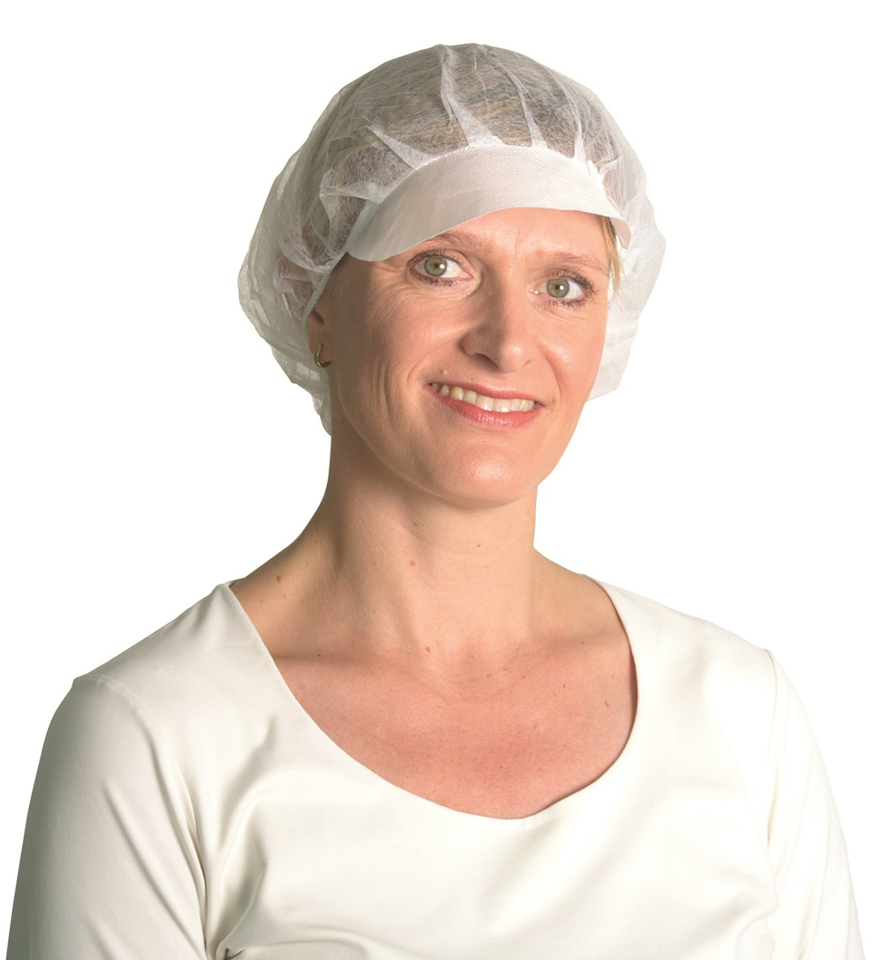 Unigloves Beret hood with shade 5004 white 50 cm