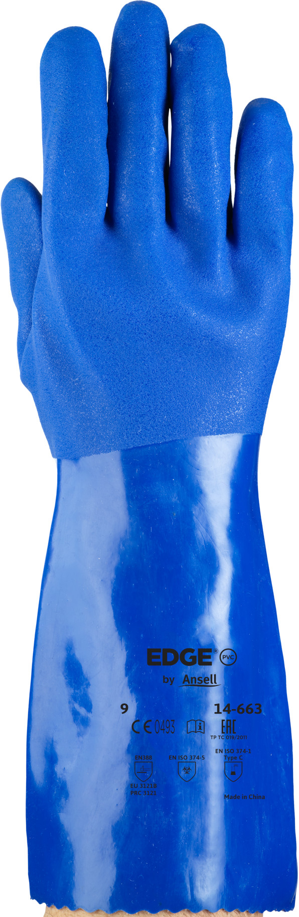 EDGE_14-663_front_EMEA_white Ansell Edge 14-663 PVC-Chemikalien-Schutzhandschuhe
