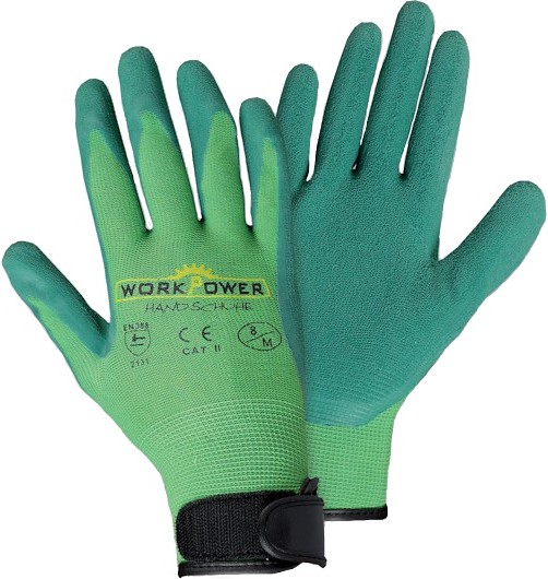Work Power Eden Latex Gardening Gloves with Velcro Closure