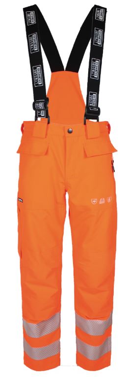 Lyngsøe 4WS-5084 atmungsaktive Warnschutz-Regenhose Kl.2