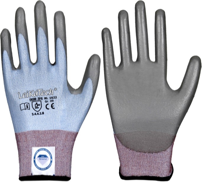 LeikaTech 1622 Dyneema Diamond PU Cut Protection Gloves Level B