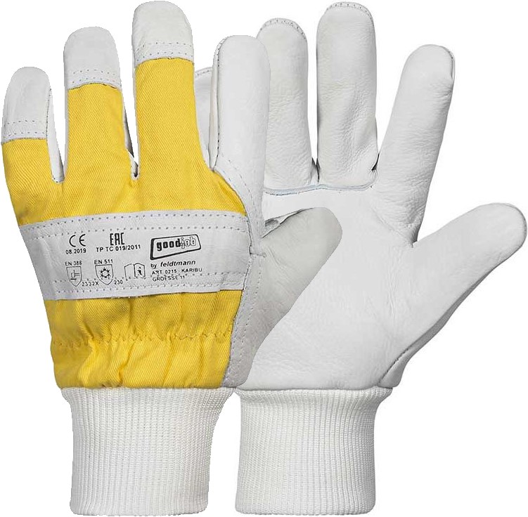 Karibu_0215 goodjob 0215 Caribou cowhide full leather cold protection gloves