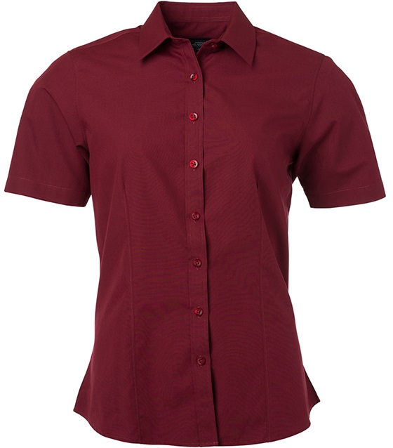 James & Nicholson JN679 Damenbluse Poplin Kurzarm in 20 Farben