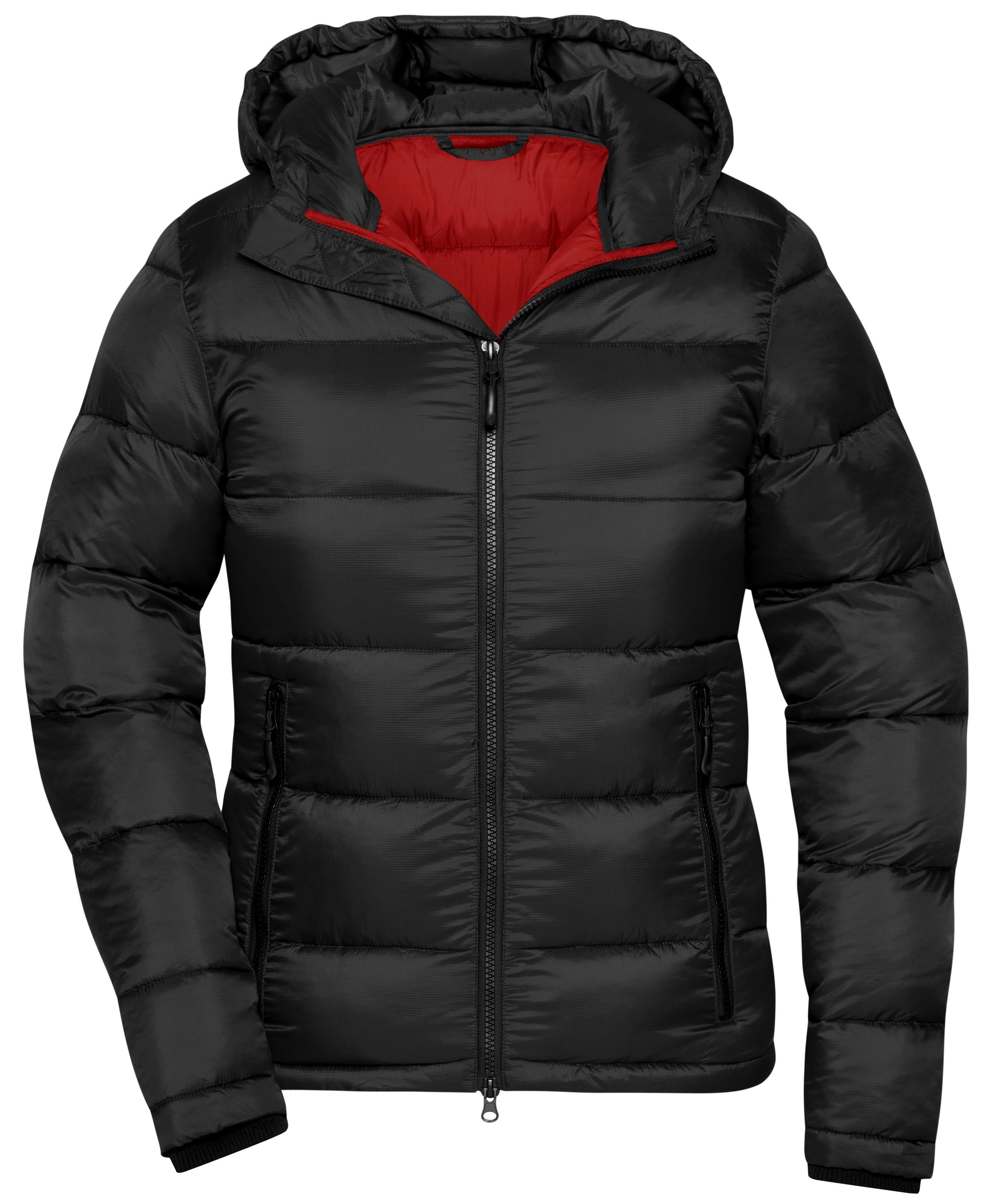jn1167-black-red James & Nicholson JN1167 Damen Padded Jacket in 5 Farben