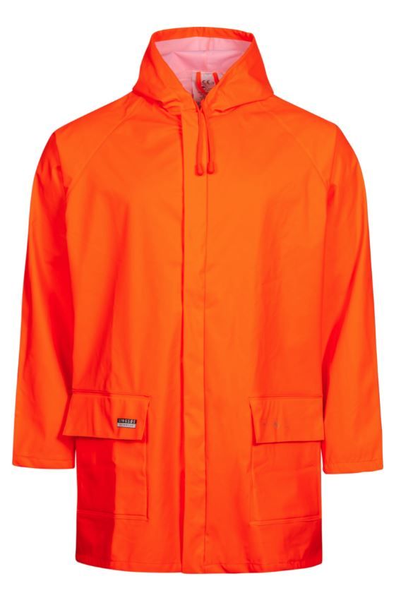 fr-lr48-orange Lyngsøe FR-LR48 Regenjacke PU flammhemmend