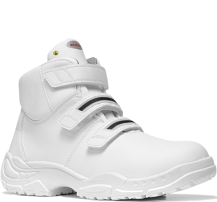 760171 Elten White Strap Mid 760171 Boots ESD S3 with Velcro white