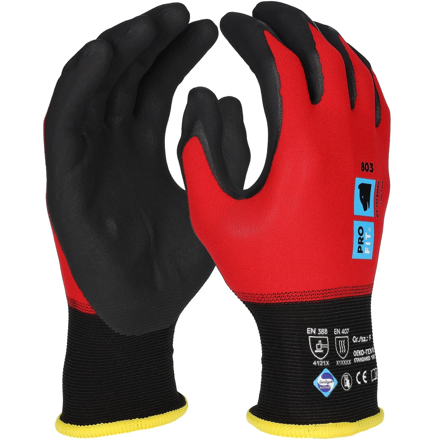 20095_803 Pro-Fit 803 Tactus nitrile protective gloves partially coated