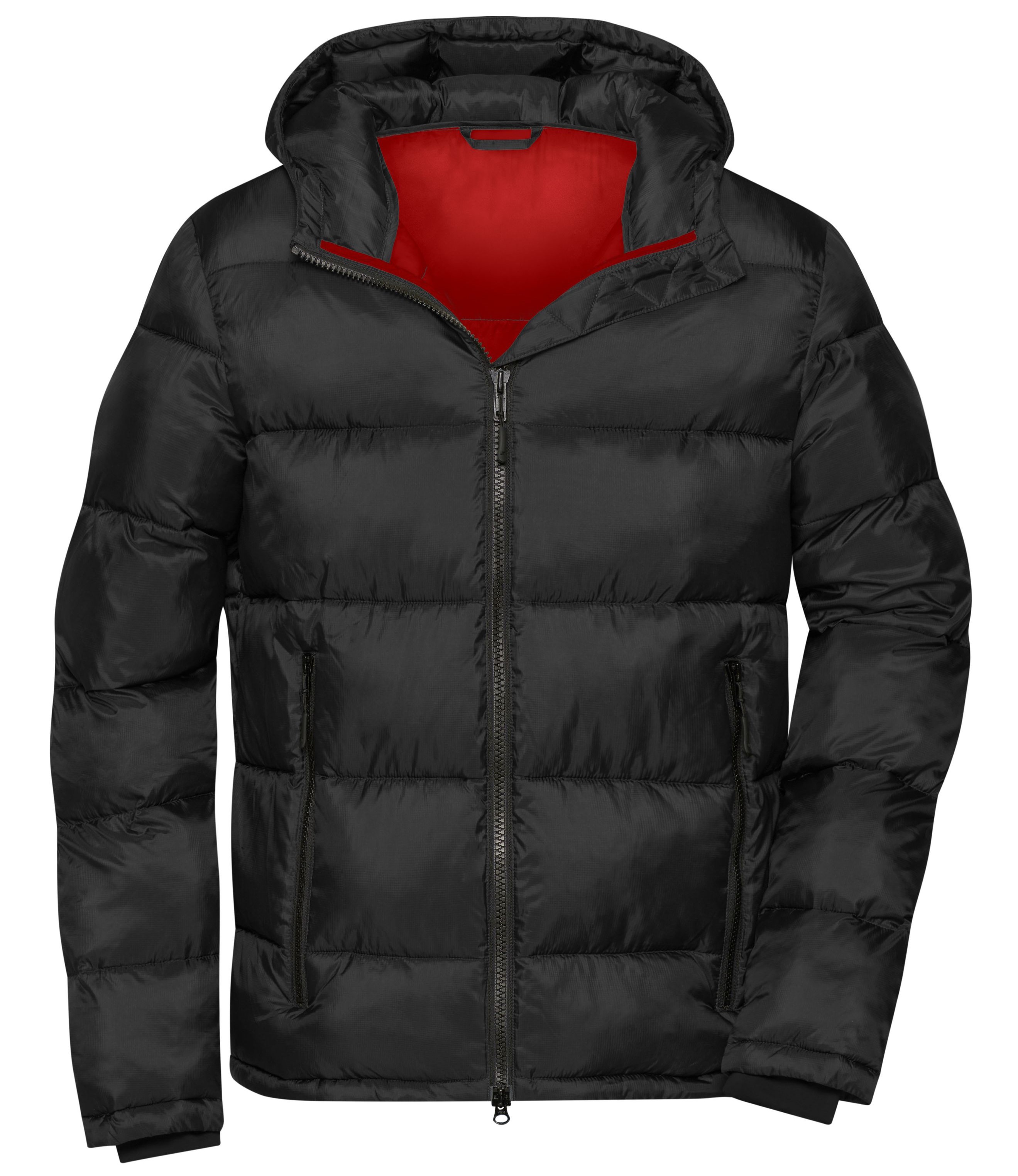 jn1168-black-red James & Nicholson JN1168 Herren Padded Jacke in 5 Farben