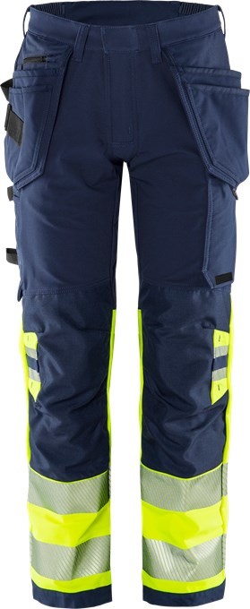 fr16j6P9SpjShe9F Fristads 134187 High Vis Green Craftsman High Visibility Stretch Pants 2643 GSTP