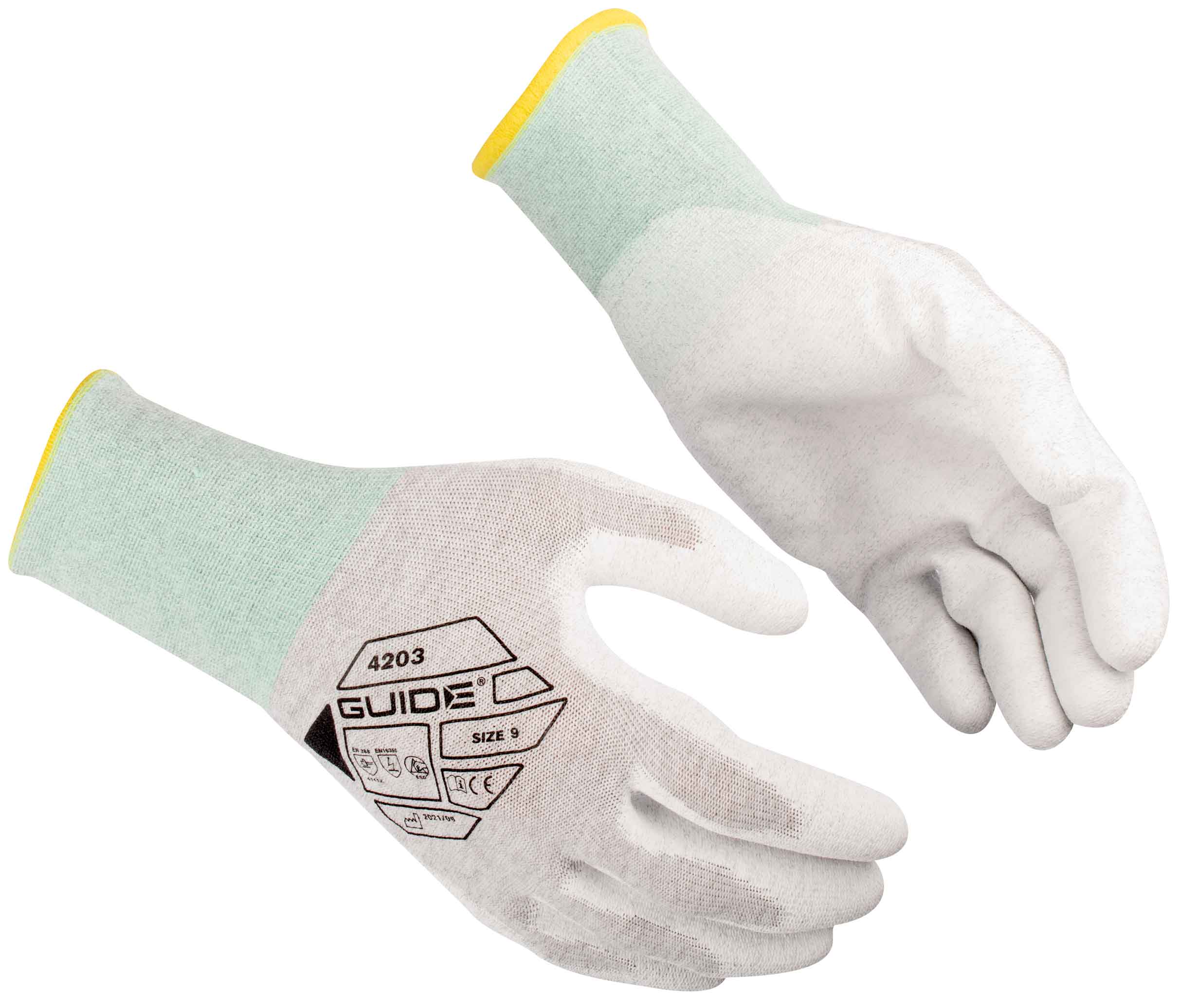 4203_guide_2021 Guide 4203 ESD PU protective gloves partially coated