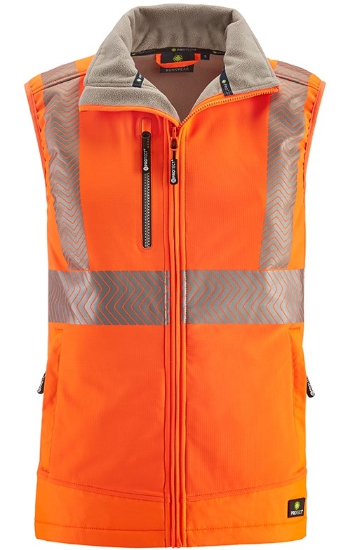 4 Protect PARAMUS 3420 High visibility softshell vest fluorescent orange