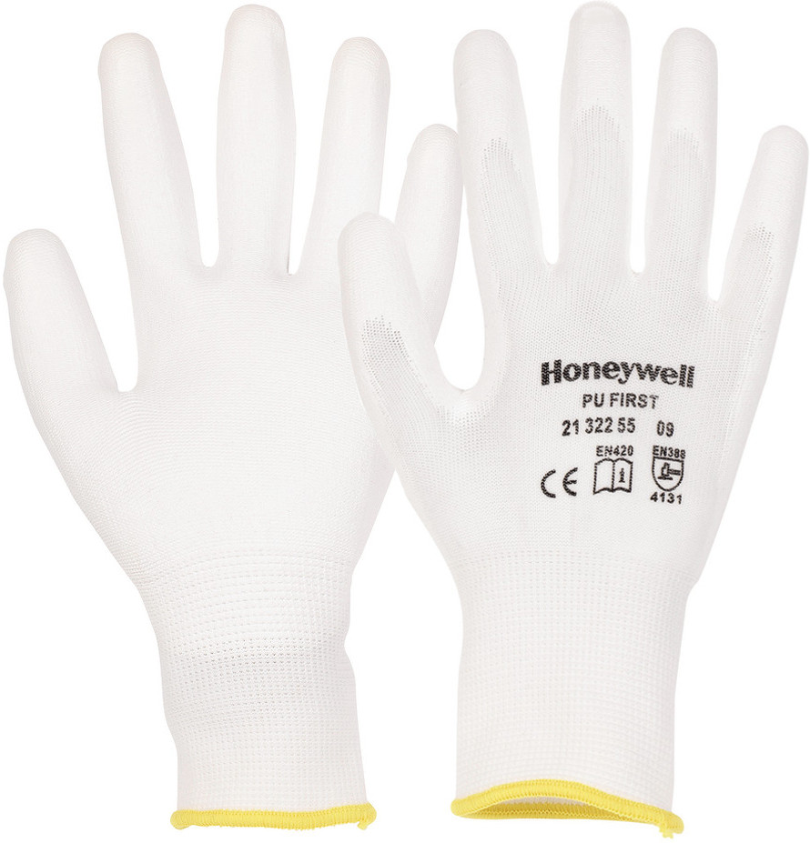Honeywell 2132255 Perfect Poly PU First White PU Knitted Gloves