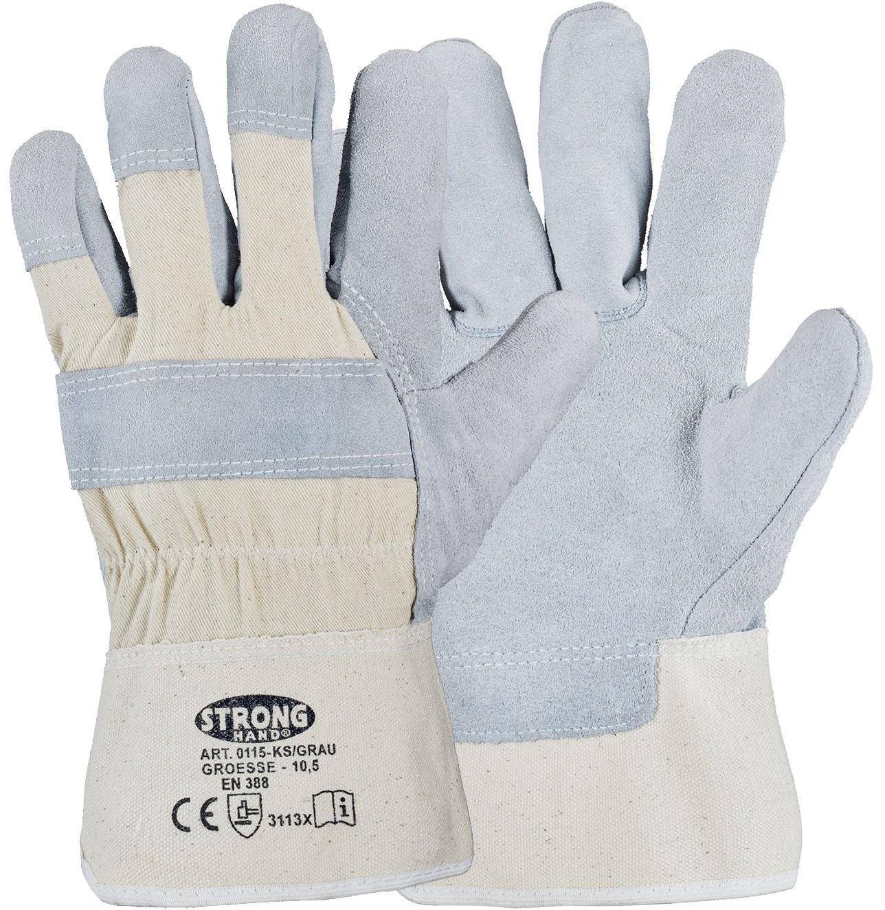 Stronghand 0115 K S cow split leather protective gloves