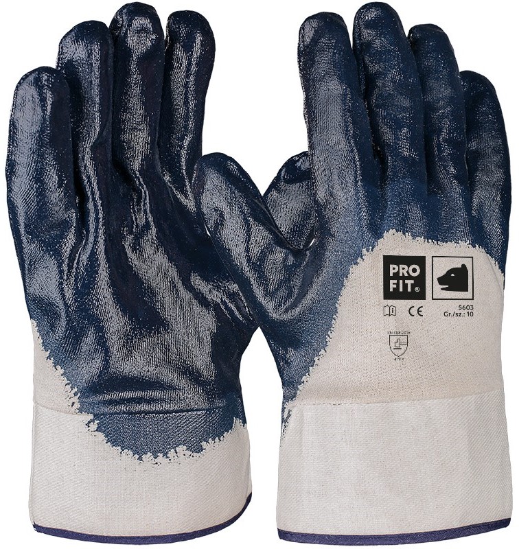 Pro-Fit 5603 Mega blaue Nitril Schutzhandschuhe 3/4 beschichtet