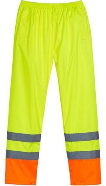Scheibler Warning protection rain trousers yellow-orange