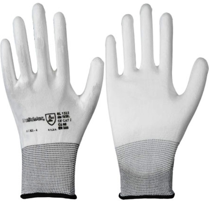 1322-2 Solidstar 1322 Nylon PU fine knit gloves white