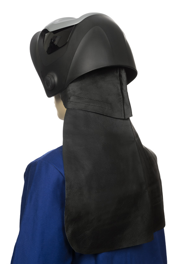 44-7181-back-neck-protection Weldas 44-7181 black smooth cowhide neck guard
