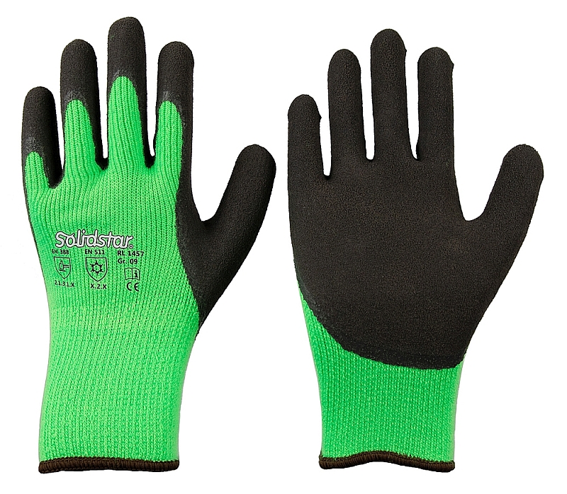 Solidstar 1457 Thermo-Polyacryl winter gloves with sanded latex coating
