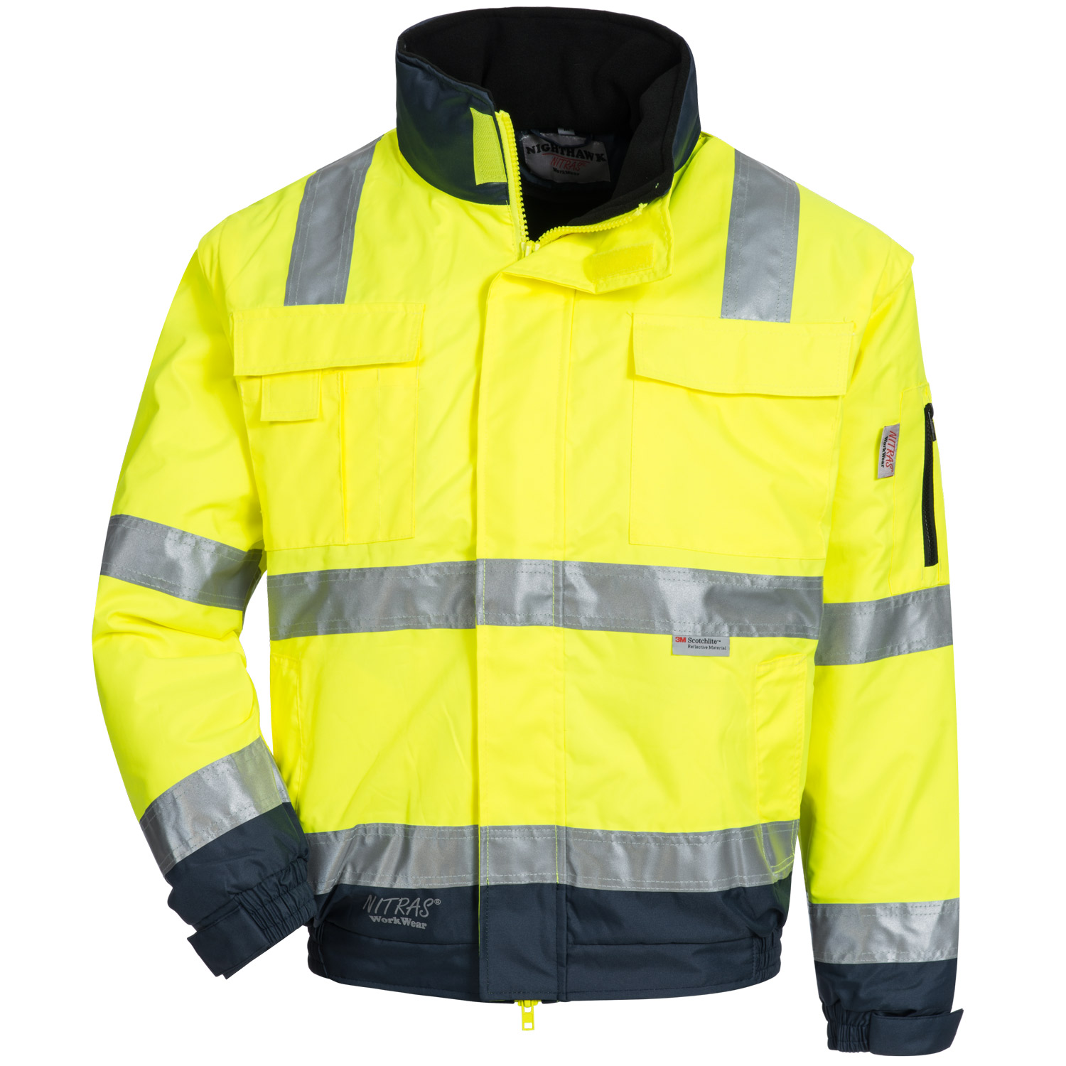 Nitras Motion Tex Viz Plus 7141 (ex:Nighthawk) Warning protection pilot jacket neon yellow