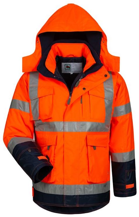 elysee 22707 PHILIPP 2-in-1 Warning Protection Jacket light orange/marine