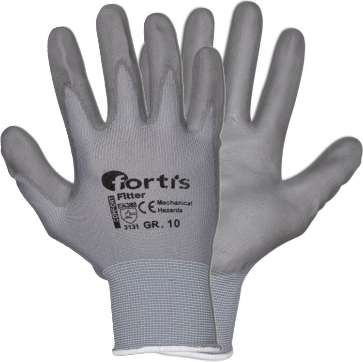 fitter Fortis Fitter PU protective gloves grey