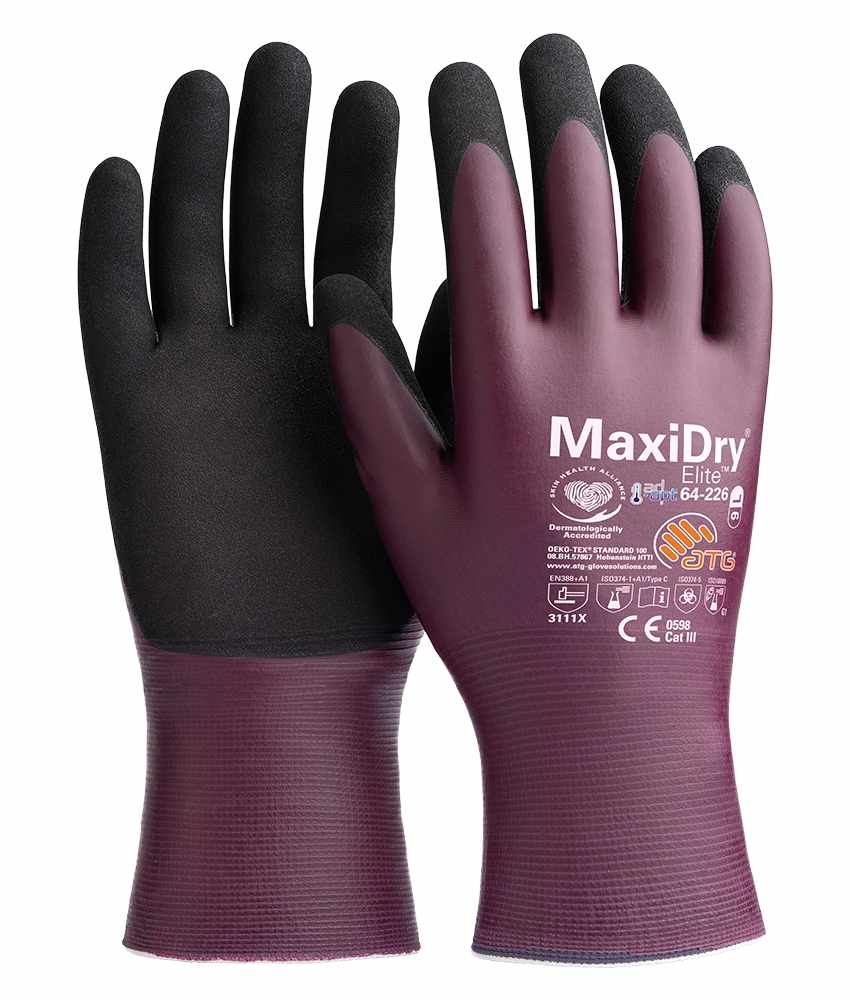 ATG 64-226 MaxiDry Elite Nylon-Strickhandschuhe vollbeschichtet