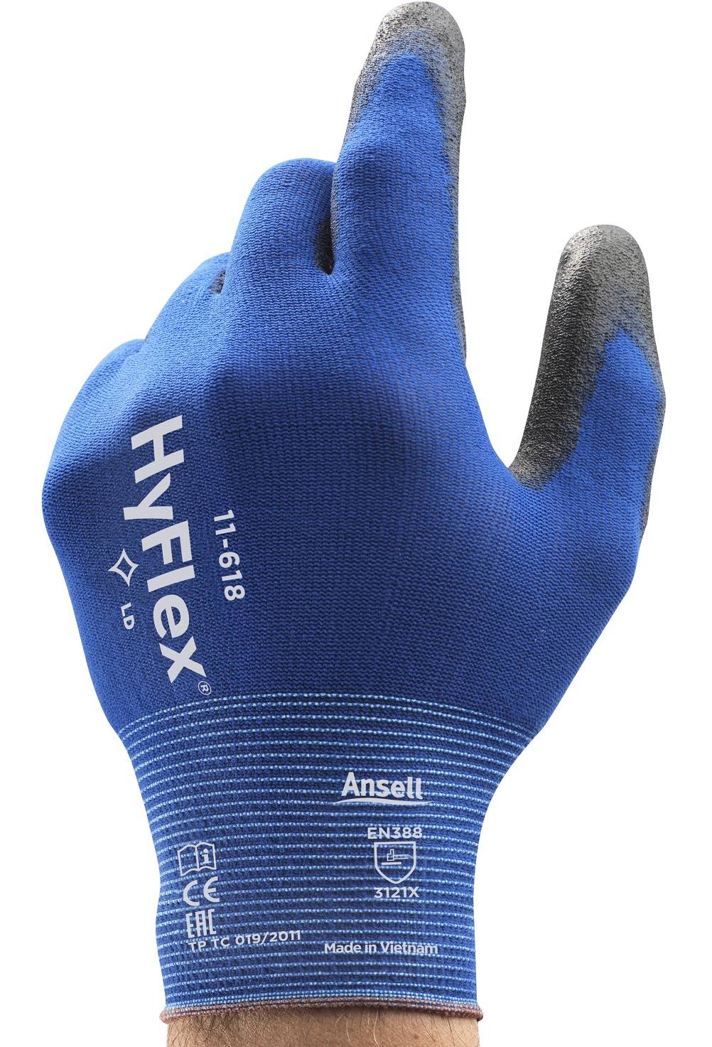 Ansell HyFlex 11-618 PU-Schutzhandschuhe teilbeschichtet