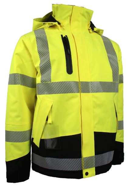 Lyngsøe 4WS-9097 atmungsaktive Warnschutz-Winterjacke Kl.3
