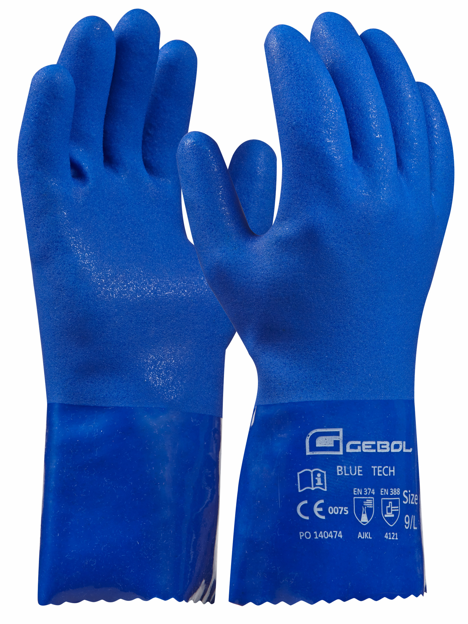 Gebol Blue Tech PVC-Chemikalienschutzhandschuhe