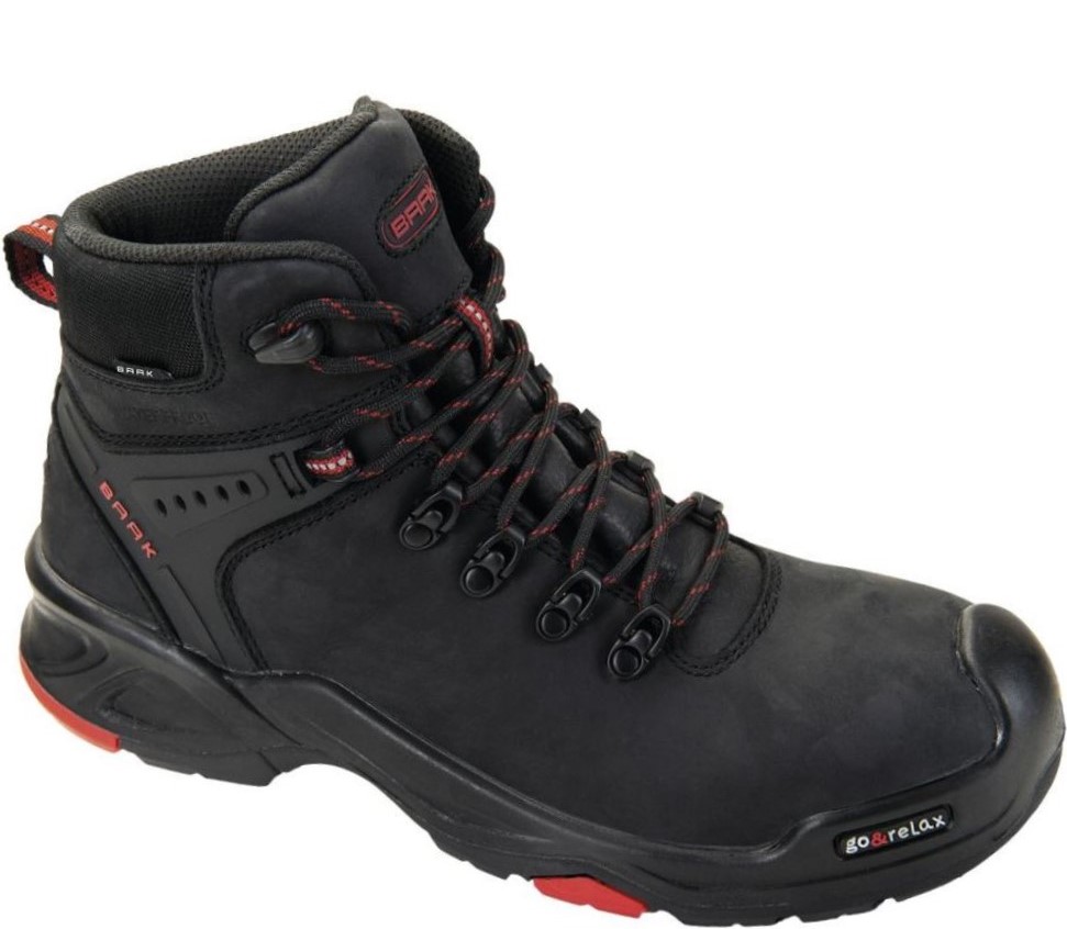 Baak 6645 Bailey lace-up boot S3 SRC HRO WR black-red