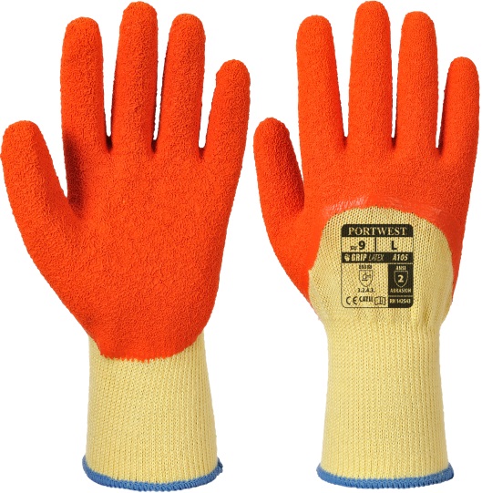 a105y1r Portwest A105 Grip Xtra protective gloves with latex coating