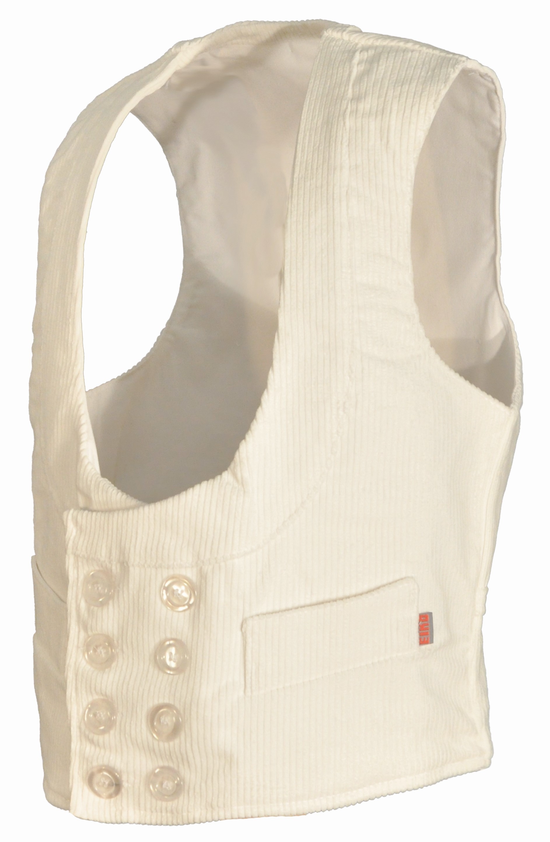 eiko8Uvk4BjaIptKVw Eiko Inn Trenkercord shawl collar guild vest pure white
