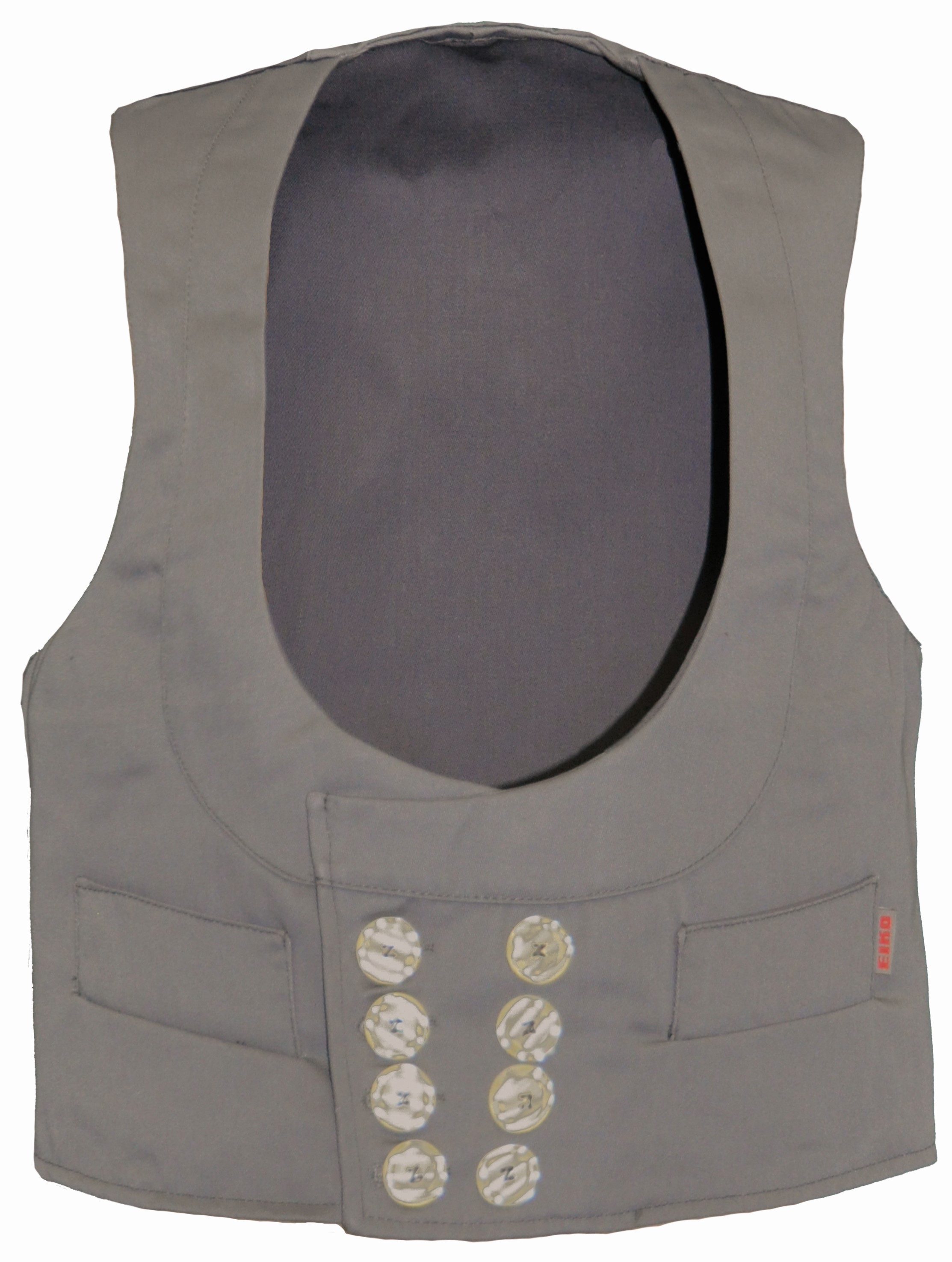 eiko7GgktsNFMTm7IS Eiko Ems double pilot shawl collar guild vest gray