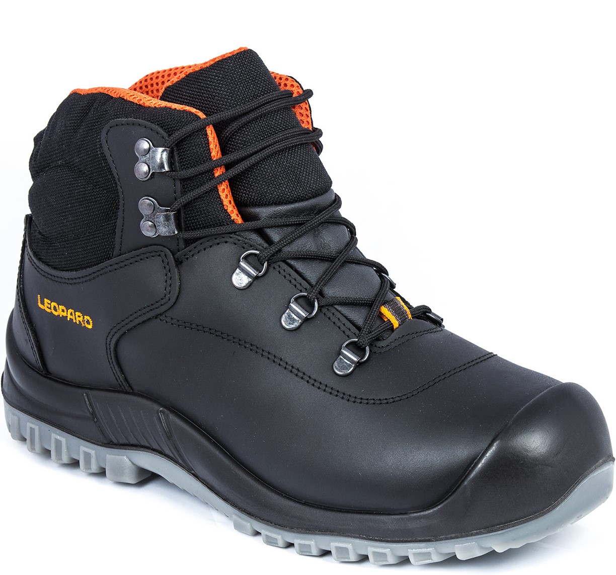 Leopard 12450 Laced boot S3 black/orange