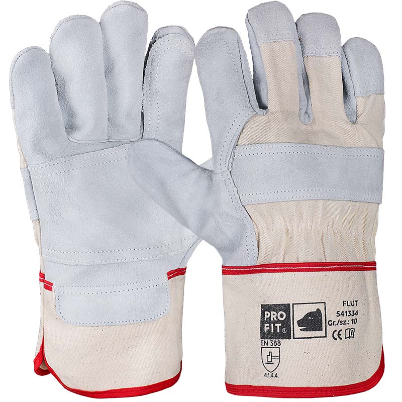 Pro-Fit 541334 Flut Rindspaltleder-Schtuzhandschuhe
