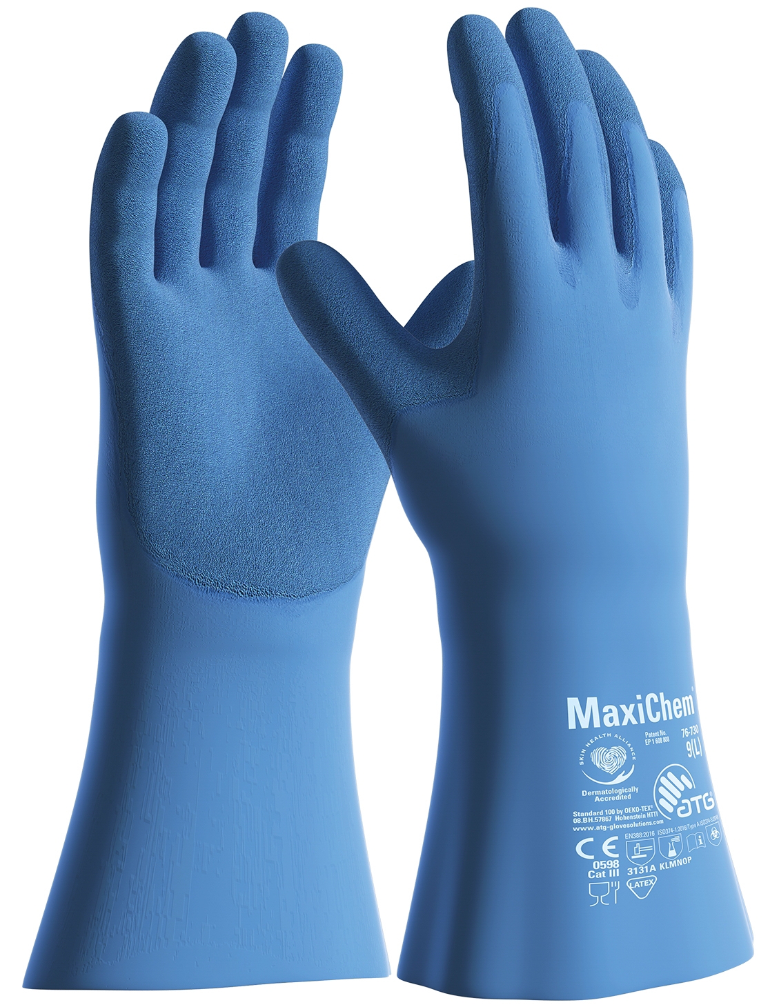 ATG 76-730 MaxiChem latex chemical protective gloves