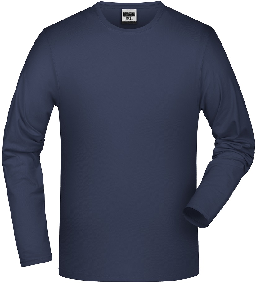 JN056_navy James & Nicholson JN056 Men Long-Sleeved in 8 Colors