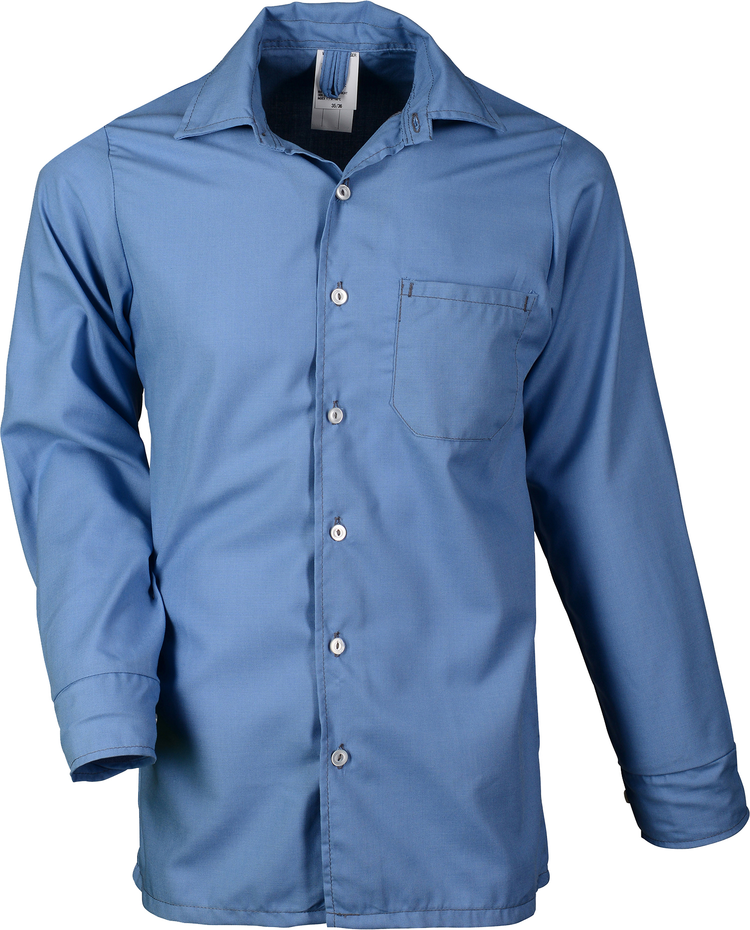 Asatex VALHE01EN Flame retardant shirt light blue-melange