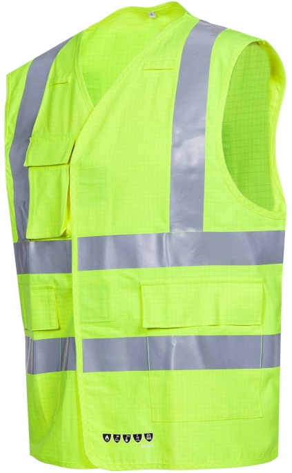 Sioen Corato 550AA2PI8 flammenhemmende antistatische Warnschutz-Weste