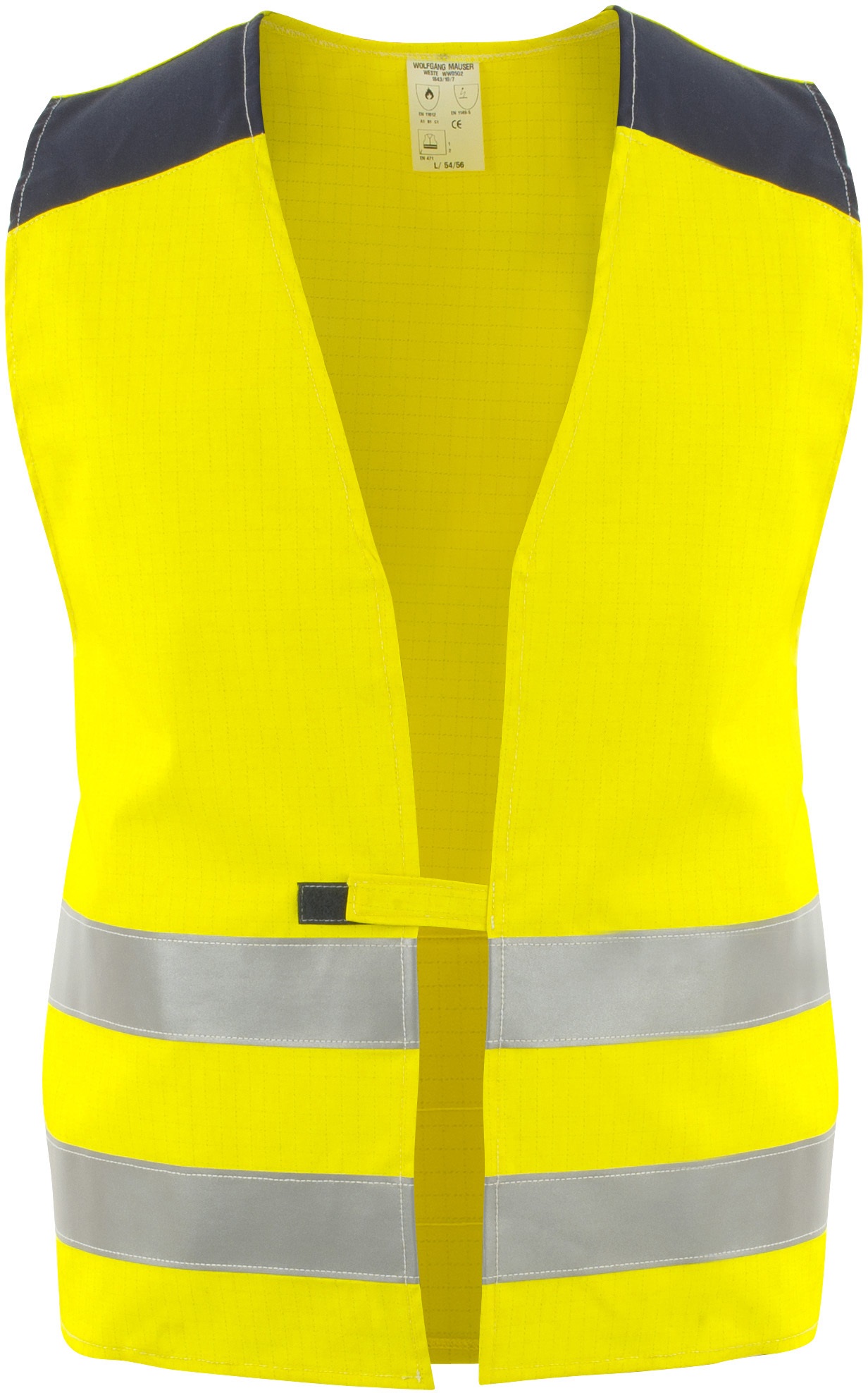 ww05g2 Asatex WW05G2 Warning vest bright yellow navy flame retardant
