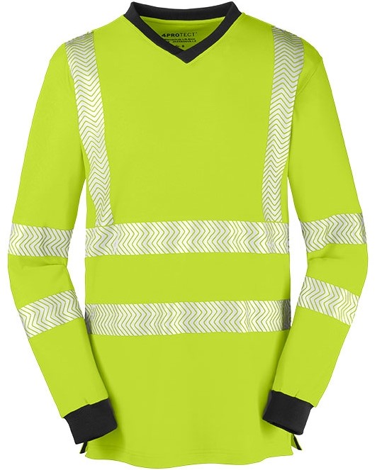 4 Protect 3437 JACKSONVILLE high-visibility long-sleeved shirt bright yellow-grey