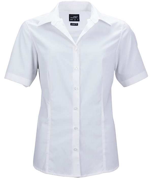 James & Nicholson JN643 Damenbluse Easy Care Kurzarm in 11 Farben