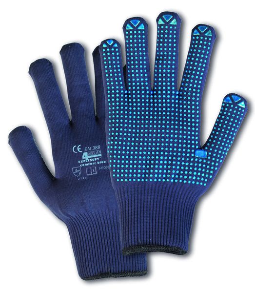 4Safe H109B Excelsoft comfort fine knitted gloves blue