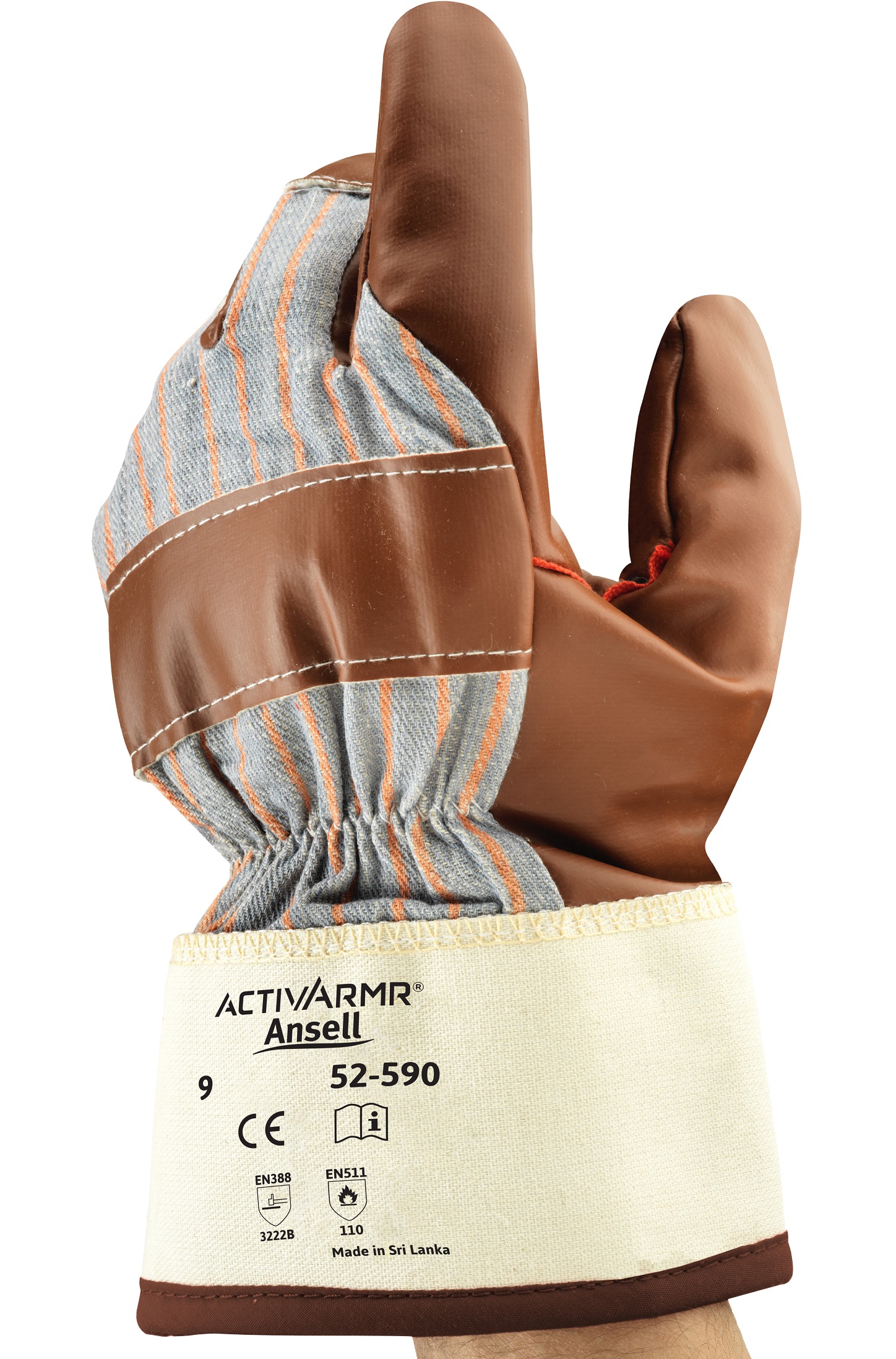 52-590 Ansell ActivArmr 52-590 Winter Nitrile Cut Protection Gloves Level B