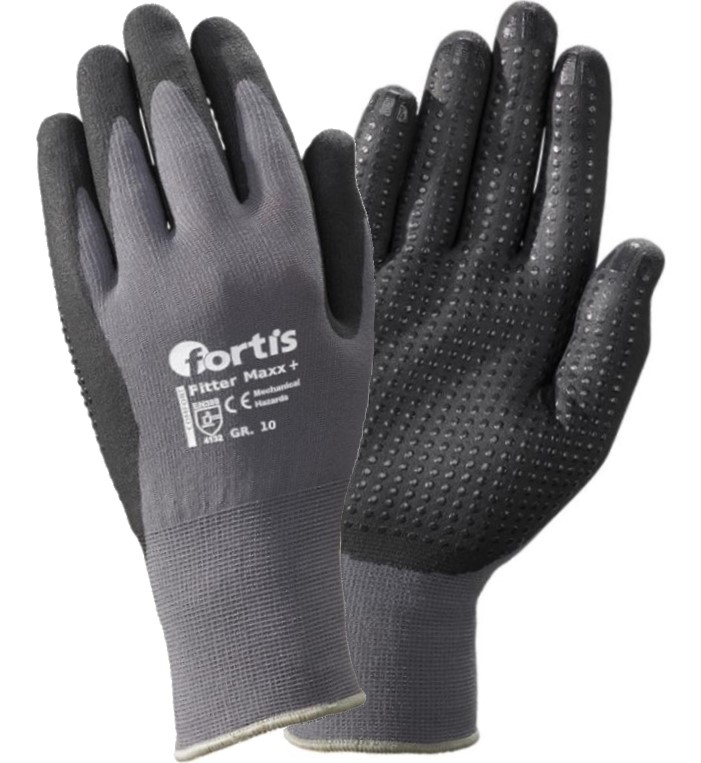 fittermaxxplusrYY7J6G3fWTGj Fortis Comfort Fitter Maxx Plus gloves for installation nubs and nitrile foam