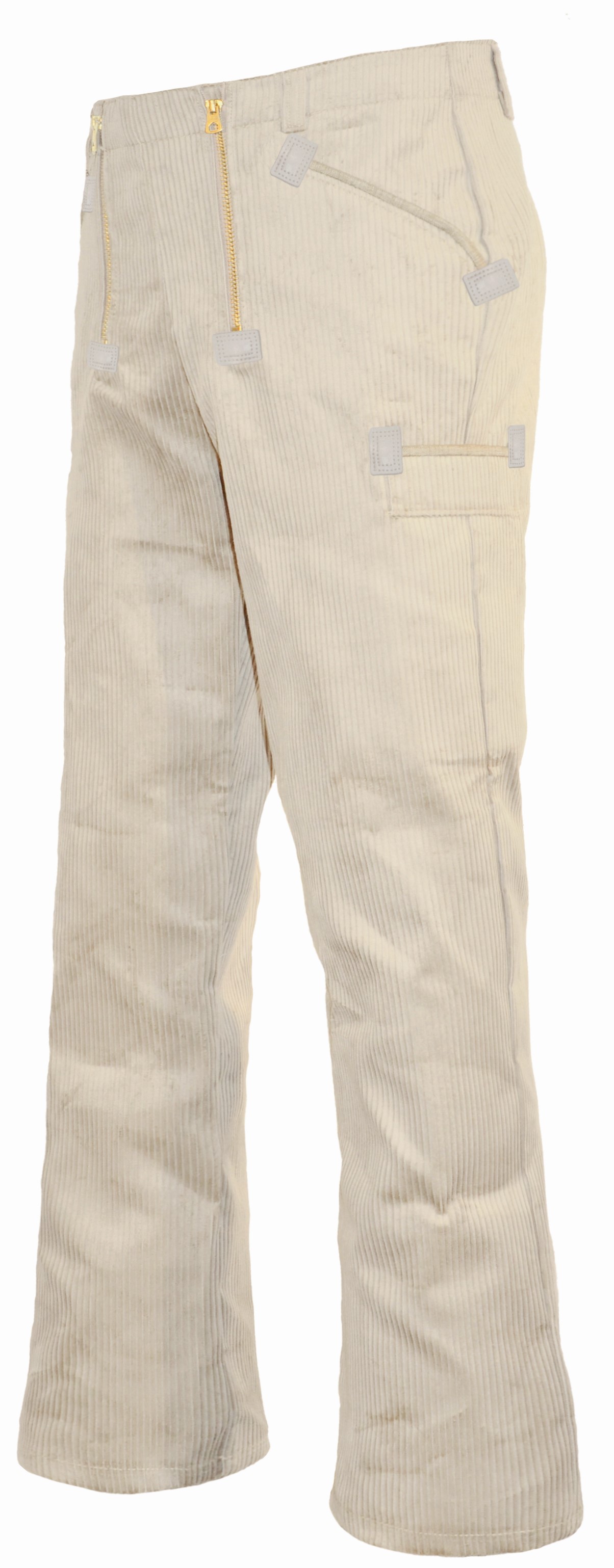 eiko8 Eiko Donau Trenkercord Flared Trousers Pure White